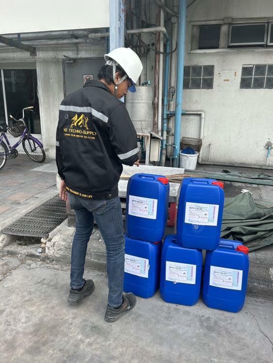 Treatment chemicals on site